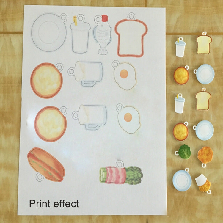 Print Heat Shrink Film DIY Epoxy Print Paper Rubber Stamp Material Print Paper, DIY Heat Shrink Film (White), DIY Heat Shrink Film (Transparent)