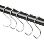 10pcs 2.5mm Multi-functional S-shaped Stainless Steel Metal Hook, Length: 5.5cm, 5.5cm