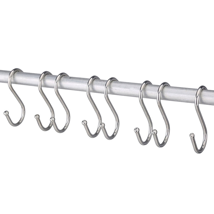 10pcs 3mm Multi-functional S-shaped Stainless Steel Metal Hook, Length: 7cm, 7cm