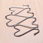 10pcs 3mm Multi-functional S-shaped Stainless Steel Metal Hook, Length: 7cm, 7cm