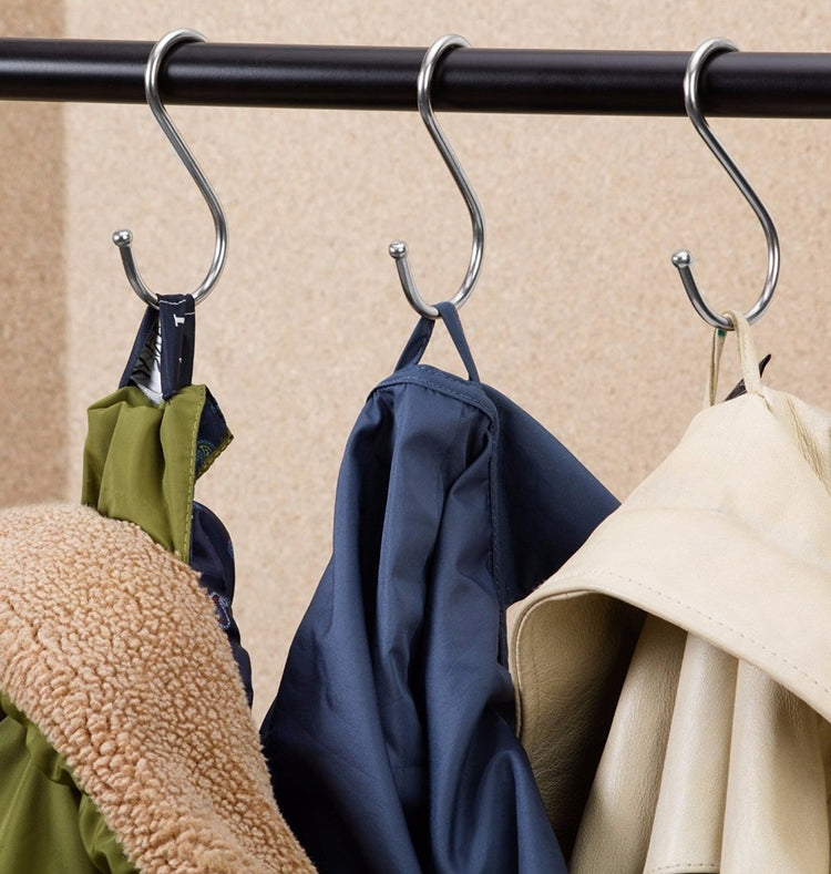 10pcs 3mm Multi-functional S-shaped Stainless Steel Metal Hook, Length: 7cm, 7cm