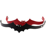 3 PCS  European and American Style Popular Bat Styling Leather Necklace Collar, Random Color Delivery