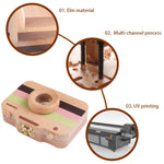 Creative Wooden Children Camera Deciduous Tooth Preservation Box Baby Teeth Tooth House Storage Box, HC2455A, HC2455B, HC2455C, HC2455D