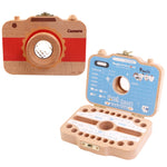 Creative Wooden Children Camera Deciduous Tooth Preservation Box Baby Teeth Tooth House Storage Box, HC2455A, HC2455B, HC2455C, HC2455D