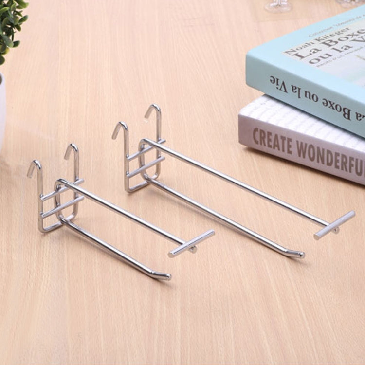 5pcs 5.8mm Supermarket Iron Grid Shelf Double Hook, Length: 15cm, 5.8mm 15cm