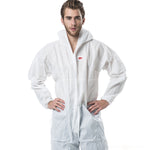 3M 4515 One-piece White Anti-static Anti-chemical Dustproof Sandblasting Suit with Cap, Size: L, 3M L