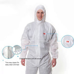 3M 4515 One-piece White Anti-static Anti-chemical Dustproof Sandblasting Suit with Cap, Size: L, 3M L