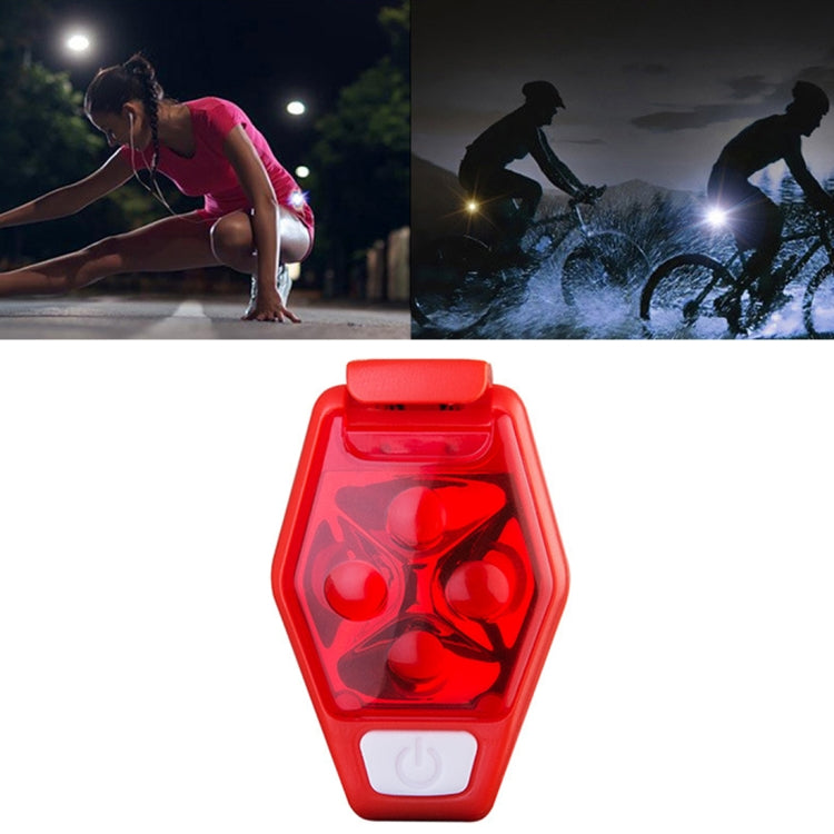 Multifunctional Outdoor Bicycling Running Warning Light Bicycle Taillight LED Back Clip Light, LED Back Clip Light(Red), LED Back Clip Light(White), LED Back Clip Light(Black), LED Back Clip Light(Purple)
