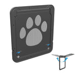 Pet Footprint Pattern Dog Auto Lock / Lockable Gate Cat Safe Flap Window Pet Screen Door, Size: 42x37cm, 42x37cm