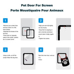 Pet Footprint Pattern Dog Auto Lock / Lockable Gate Cat Safe Flap Window Pet Screen Door, Size: 42x37cm, 42x37cm