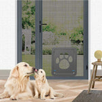 Pet Footprint Pattern Dog Auto Lock / Lockable Gate Cat Safe Flap Window Pet Screen Door, Size: 42x37cm, 42x37cm