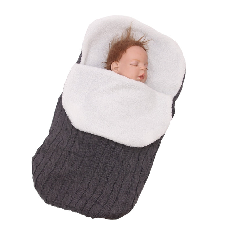 Thick Baby Swaddle Wrap Knit Envelope Sleeping Bag Newborn Infant Warm Bands Indoor Infant Stroller Sleeping Bag