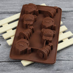 2 PCS Christmas Tree Santa Claus Chocolate Dessert Pastry Kitchen Baking Silicone Ice Lattice Mold, Santa Claus