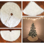 Christmas Tree Plush Skirt White Round Ornament Decoration, Diameter: 90cm, 90cm
