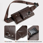Universal Outdoor Men Shoulder Messenger Bags Retro Men Waist Bag, Size: S (24.5cm x 13cm x 1cm)