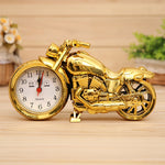 Cartoon Motorcycle Alarm Clock Bedroom Plastic Pointer Alarm Clock, Size: 23*13*6cm, Gold, Gold, Red, Black, Gold, Black