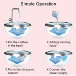 Portable Mini Ultrasonic Washing Machine Cleaner for Clothing / Vegetable / Fruit, Water Drop Style