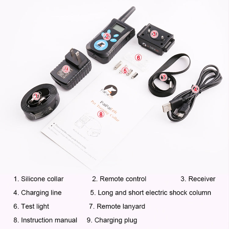 Automatic Anti Barking Collar Pet Training Control System + Electric Shock PU Leather Collar for Dogs, PD520