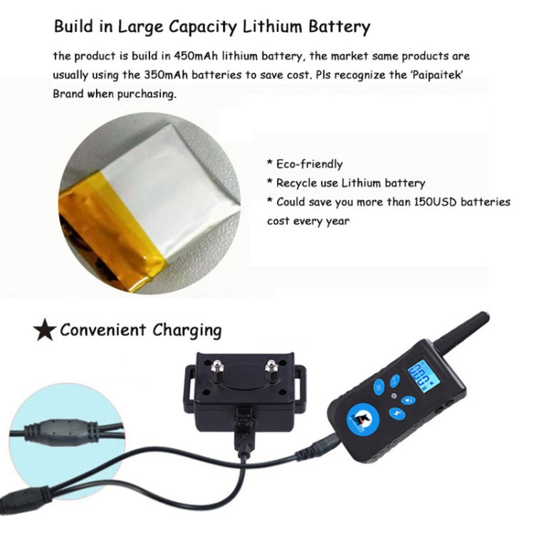 Automatic Anti Barking Collar Pet Training Control System + Electric Shock PU Leather Collar for Dogs, PD520