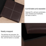 Leather Storage Box Creative Crossline Folding Sofa Bench