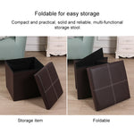 Leather Storage Box Creative Crossline Folding Sofa Bench