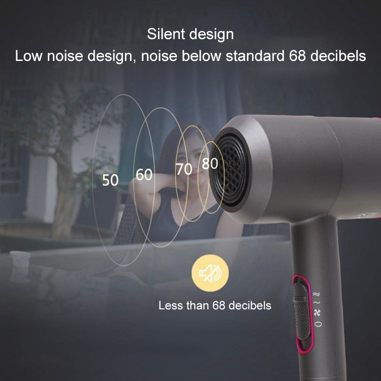High-power Anionic Cold Hot Air Constant Temperature Hair Dryer, EU Plug, EU Plug (Red + Black) +3, EU Plug (Red + Grey) +3