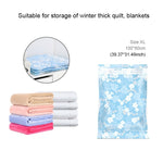 Space Saving Orchids Pattern Vacuum Storage Bag, Thinken Quilts Clothing Vacuum Seal Storage Bag, Size: 80*100 cm, Size: 80*100 cm