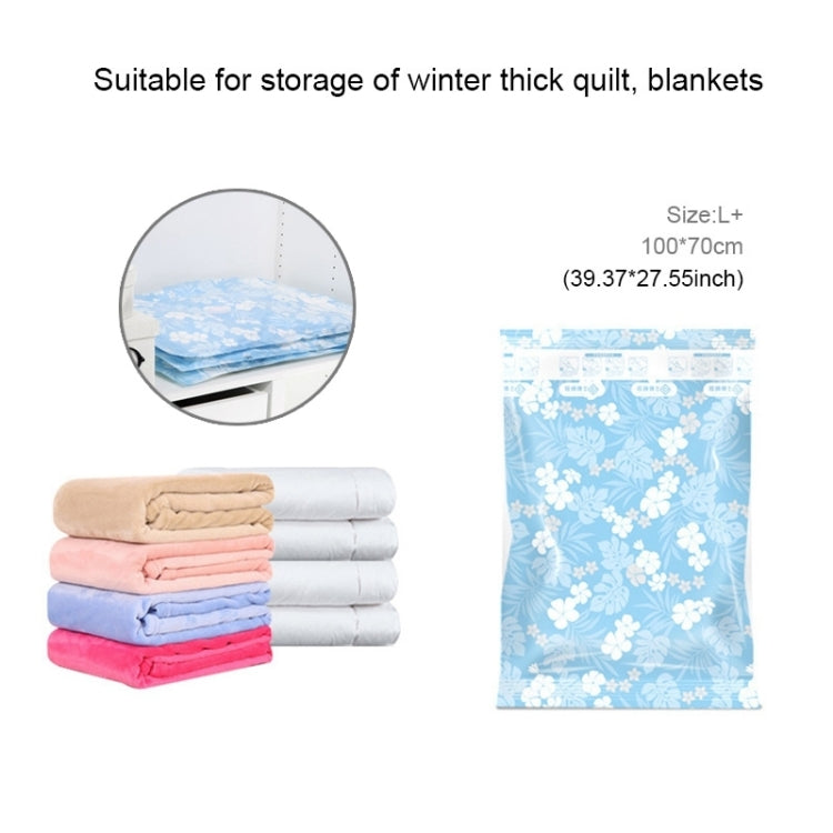 Space Saving Orchids Pattern Vacuum Storage Bag, Thinken Quilts Clothing Vacuum Seal Storage Bag with, Size: 70*100 cm, Size: 70*100 cm