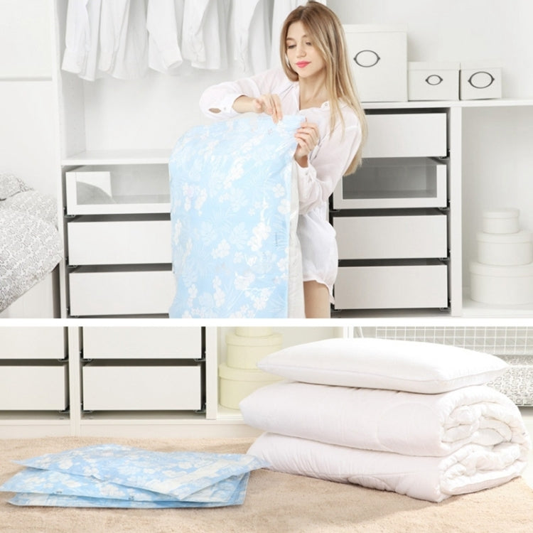 Space Saving Orchids Pattern Vacuum Storage Bag, Thinken Quilts Clothing Vacuum Seal Storage Bag with, Size: 70*100 cm, Size: 70*100 cm