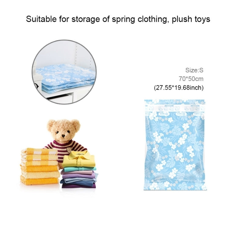 Space Saving Orchids Pattern Vacuum Storage Bag, Thinken Quilts Clothing Vacuum Seal Storage Bag, Size: 50*70 cm, Size: 50*70 cm
