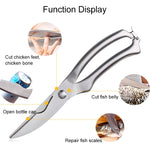 10 inch Kitchen Poultry Fish Chicken Bone Stainless Steel Cutter Cook Gadget Shear, Case Package, Case Package