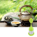 Food Grade Leaf Silicone Make Tea Bag Stainless Steel Tea Strainers, Random Color Delivery, Leaf Shape