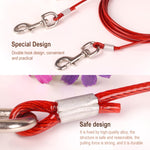 Double-end Steel Wire Rope Pet Dogs 2 in 1 Traction Rope Pet Walking Leads With Handle, Length: 10m,Random Color Delivery, Length: 10m