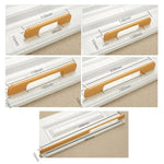 2049-128 Drawer Cabinet Door Aluminum Alloy Handle Straight Door Handle, 2049-128 (Black), 2049-128 (White)