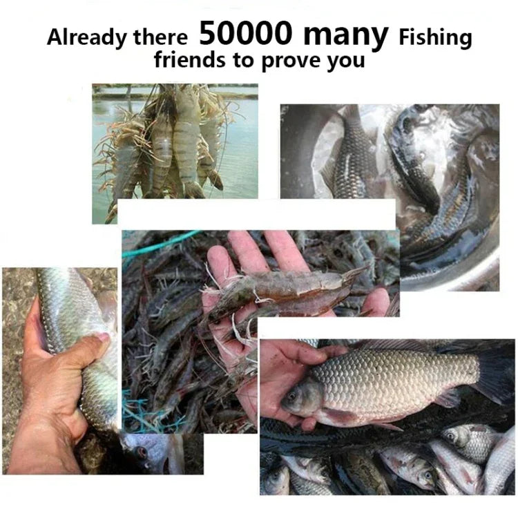 4 Holes Automatic Foldable Fishing Net Nylon Shrimp Crab Minnow Trap Fish Cast Net Fishing Tackle, 4 Holes
