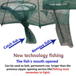 16 Holes Automatic Foldable Fishing Net Nylon Shrimp Crab Minnow Trap Fish Cast Net Fishing Tackle, 16 Holes