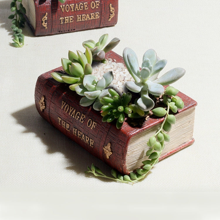 Retro Literature Book Pots Vintage Book Flower Pot Planter for Flower  Cacti Herbs Plant Bed Box Case FlowerPot, Size: 10.5*8*5cm, Size: 10.5*8*5cm