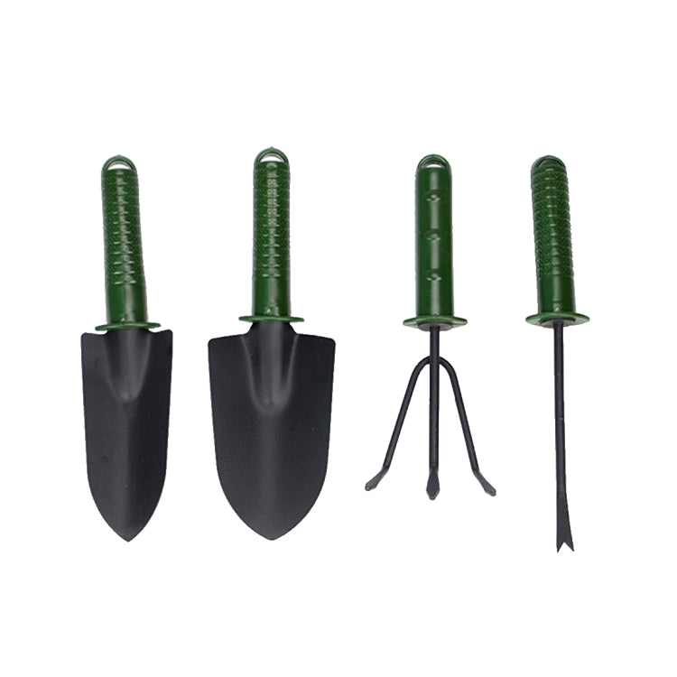 Garden Tools Gardening Shovel Fork Rake Plastic Handle Garden Tools Four Sets Gardening Plant Tools Set, Plant Tool 5
