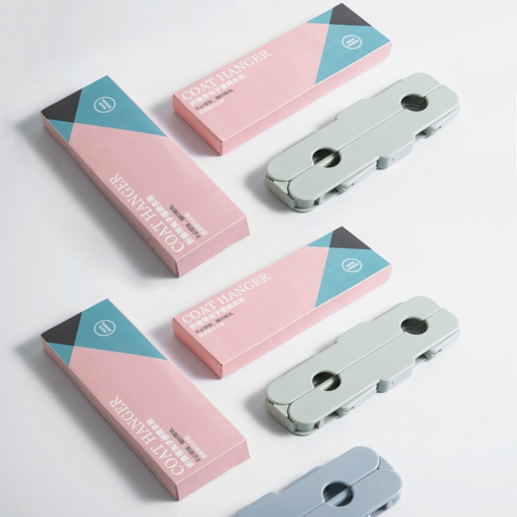 Foldable Clothes Hanger Drying Rack with 4 Hidden Clips for Home / Travel, Random Color Delivery, Foldable Clothes Hanger