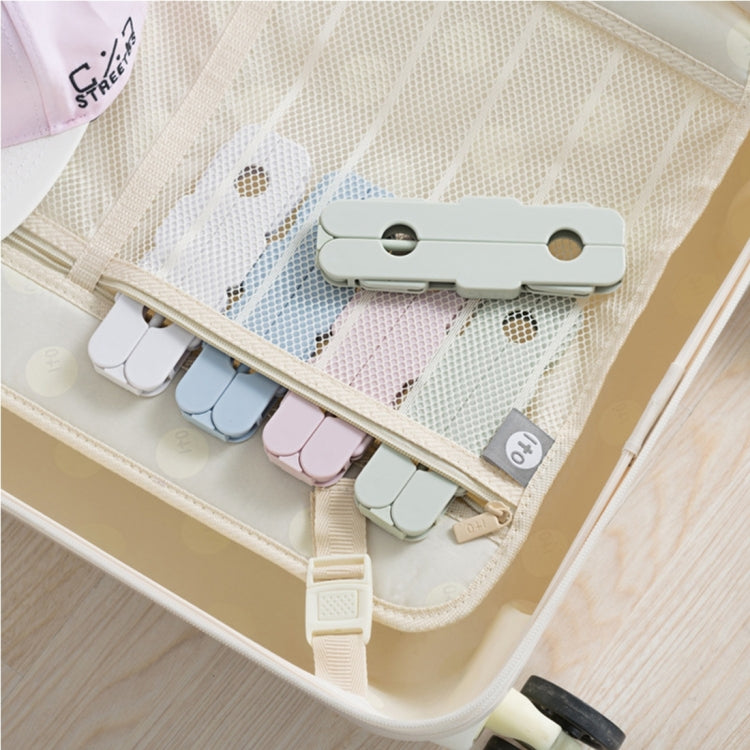 Foldable Clothes Hanger Drying Rack with 4 Hidden Clips for Home / Travel, Random Color Delivery, Foldable Clothes Hanger