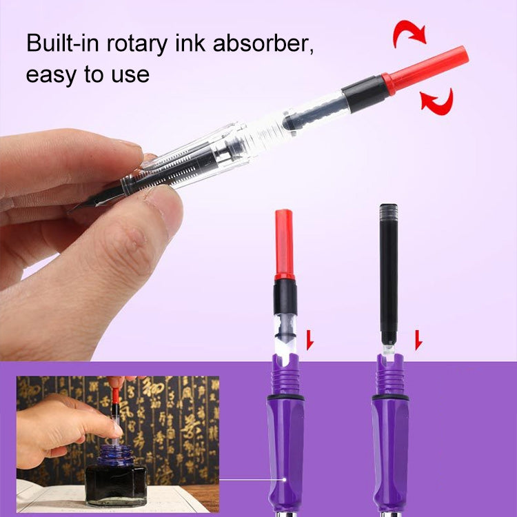 3 PCS School Office Extra Fine Titanium Alloy Nib Transparent Piston Fountain Pen(Black), Random Delivery(0.5mm/0.38mm Nib), HC3328B, HC3328E, HC3328F, HC3328G, HC3328L, HC3328LG, HC3328P, HC3328R, HC3328TE, HC3328TG, HC3328TH, HC3328TL, HC3328TT      ...