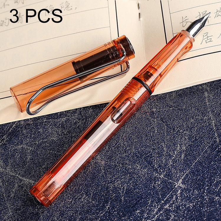 3 PCS School Office Extra Fine Titanium Alloy Nib Transparent Piston Fountain Pen(Black), Random Delivery(0.5mm/0.38mm Nib), HC3328B, HC3328E, HC3328F, HC3328G, HC3328L, HC3328LG, HC3328P, HC3328R, HC3328TE, HC3328TG, HC3328TH, HC3328TL, HC3328TT      ...