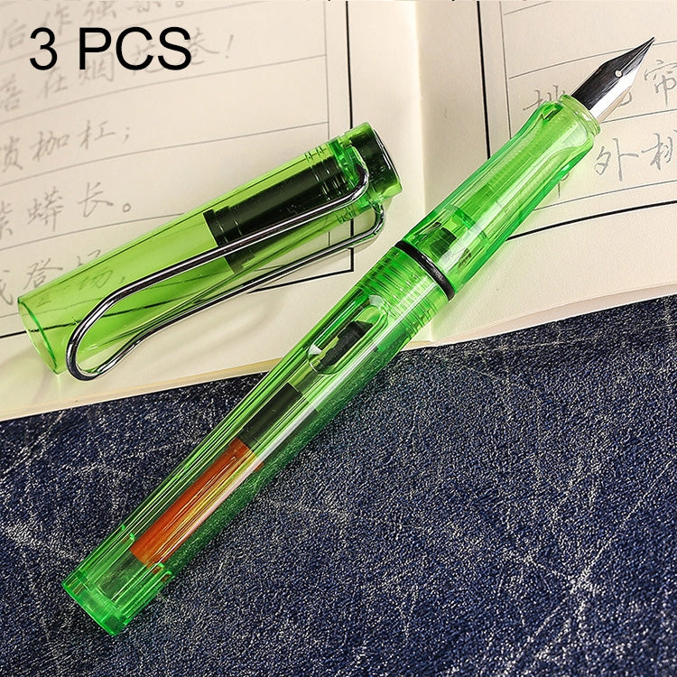 3 PCS School Office Extra Fine Titanium Alloy Nib Transparent Piston Fountain Pen(Black), Random Delivery(0.5mm/0.38mm Nib), HC3328B, HC3328E, HC3328F, HC3328G, HC3328L, HC3328LG, HC3328P, HC3328R, HC3328TE, HC3328TG, HC3328TH, HC3328TL, HC3328TT      ...