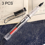3 PCS School Office Extra Fine Titanium Alloy Nib Transparent Piston Fountain Pen(Black), Random Delivery(0.5mm/0.38mm Nib), HC3328B, HC3328E, HC3328F, HC3328G, HC3328L, HC3328LG, HC3328P, HC3328R, HC3328TE, HC3328TG, HC3328TH, HC3328TL, HC3328TT      ...