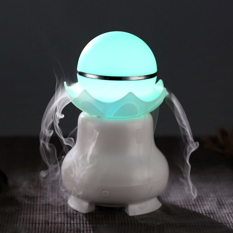 مرطب عطري بالموجات فوق الصوتية لؤلؤي مضيء ليلي بشحن USB بقوة 4W مع ضوء LED ملون للمنزل / المكتب، سعة خزان الماء: 95 مل، DC 5V