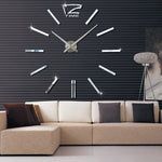 39 inch Bedroom Home Office Decoration Modern Frameless Large DIY 3D Mirror Wall Sticker Mute Clock, MH101  (Black), M001 (Gold), M001 (Silver)
