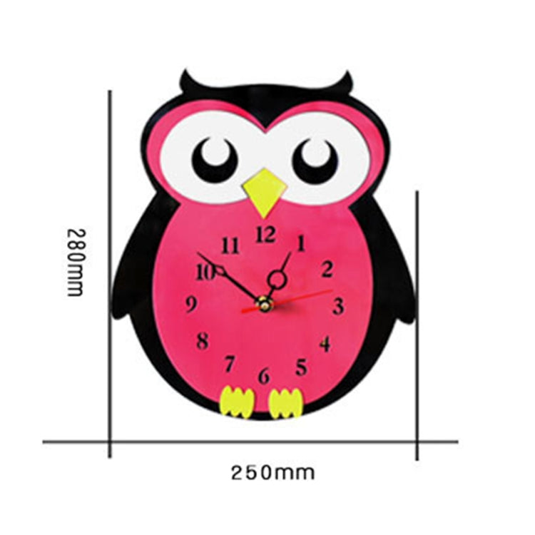 11*10 inch Children Bedroom Room Decor Battery Operated Shaped Mute Non Ticking Round Wall Quartz Clock, Owl, Balloon