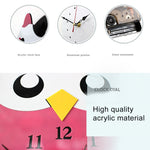11*10 inch Children Bedroom Room Decor Battery Operated Shaped Mute Non Ticking Round Wall Quartz Clock, Owl, Balloon