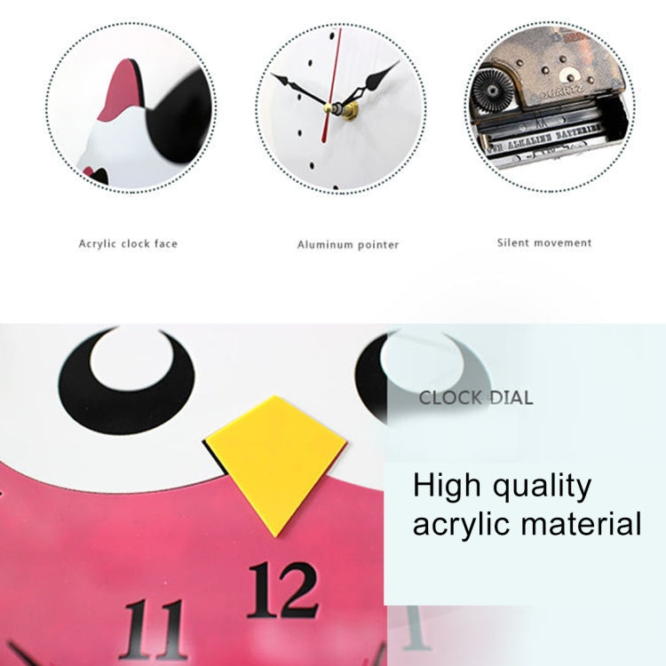 11*10 inch Children Bedroom Room Decor Battery Operated Shaped Mute Non Ticking Round Wall Quartz Clock, Owl, Balloon