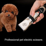 P2 110-240V Ceramics Titanium Professional Pet Electric Scissors Pets Hair Clippers with Four Combs, Ceramics Titanium Scissors